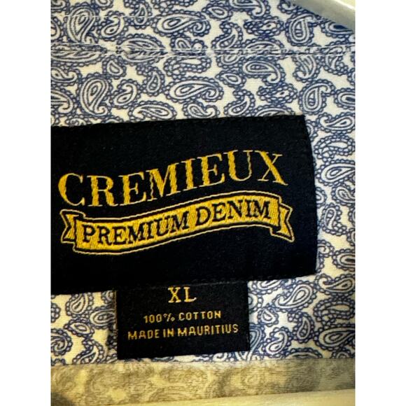 Cremieux‎ Men's Pasley Short Sleeve Button Down Shirt Light Blue Size XL - Picture 6 of 6